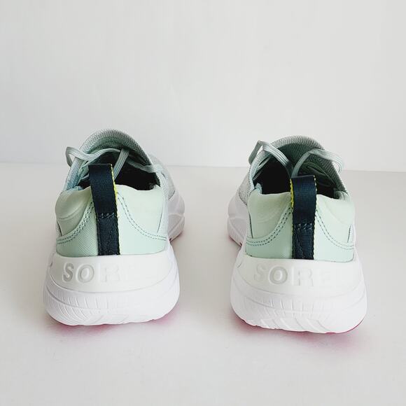 Sorel Explorer Blitz Stride Lace Up Mint Green Sneakers Bolt Print Size 6 - Picture 3 of 7